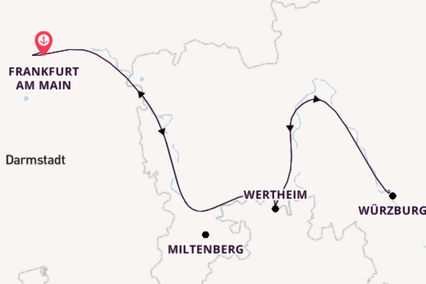 Main ab Frankfurt am Main, Deutschland auf der MS VIVA TIARA