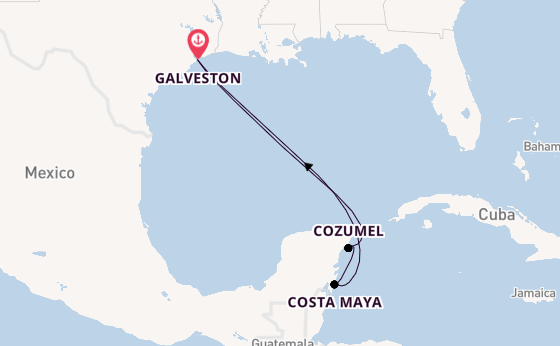 Western Caribbean from Galveston, Texas with the Carnival Jubilee