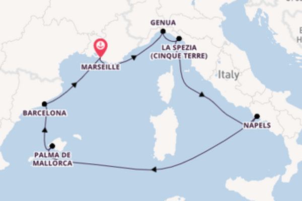 Ontdek Spanje en Italië vanuit Marseille met de MSC Fantasia