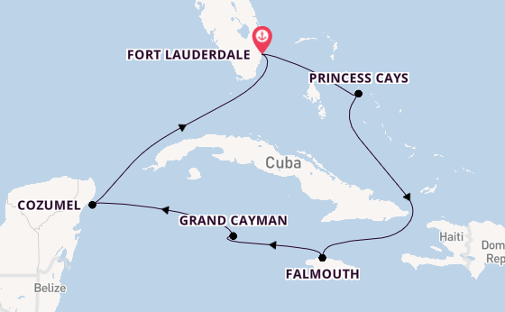 Caribbean vanaf Fort Lauderdale, Verenigde Staten met de Sky Princess
