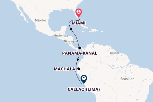 Südamerika ab Miami auf der Seabourn Quest