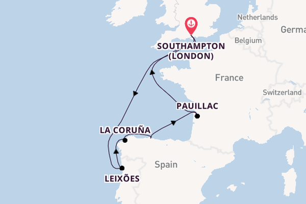 England from Southampton, England with the Queen Victoria