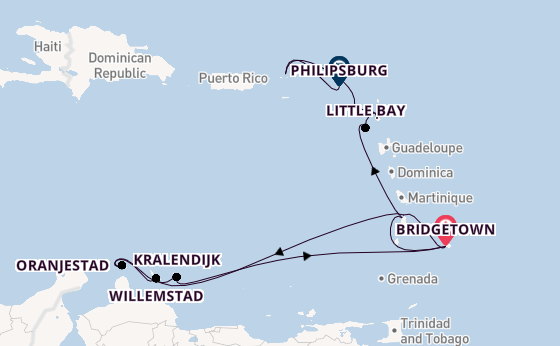 Zuidelijke Caraïben vanaf Bridgetown, Barbados met de Seabourn Ovation