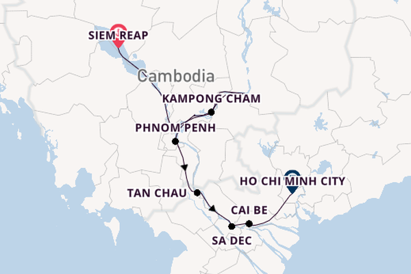 Southeast Asia from Siem Reap, Cambodia with the Scenic Spirit