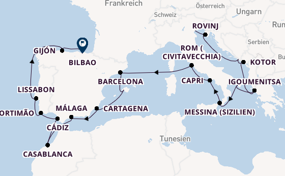 Mittelmeer ab Venedig, Italien auf der Nautica