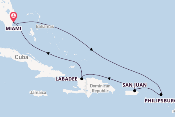 Cruise in 8 dagen naar Miami met Royal Caribbean