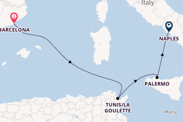 MSC Seaside 5  Barcelona-Naples