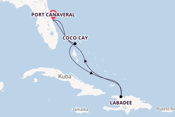 Karibik ab Port Canaveral, USA auf der Harmony of the Seas