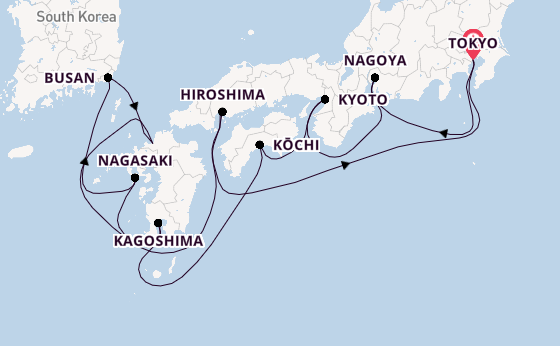 Japan from Tokyo, Japan with the Nautica