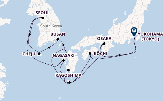 East Asia from Tokyo, Japan with the Noordam
