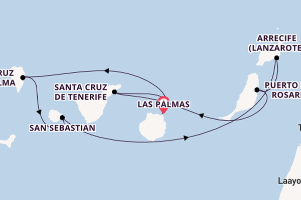 Kanarische Inseln ab Las Palmas, Gran Canaria auf AIDAstella