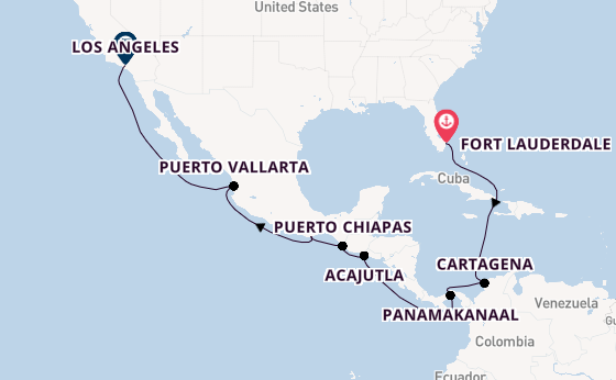 Midden-Amerika vanaf Fort Lauderdale, Verenigde Staten met de Coral Princess