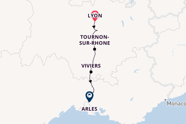 Rhone River, Europe from Lyon, France with the Viking Hermod