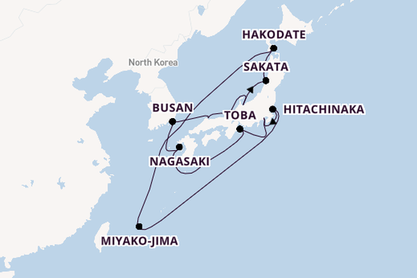 Japan from Yokohama (Tokyo), Japan with the Diamond Princess