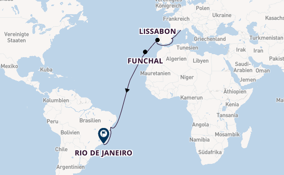Transatlantik ab Marseille, Frankreich auf der MSC Musica