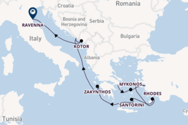 Journey with Celebrity Cruises from Athens (Piraeus) to Ravenna