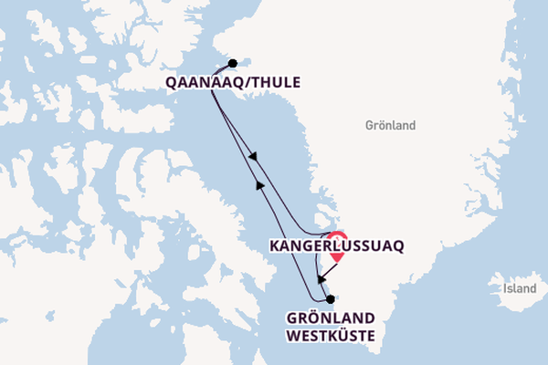 Arktis ab Kangerlussuaq, Grönland auf der HANSEATIC inspiration