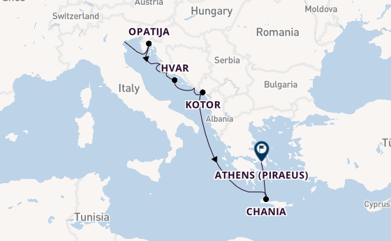 Eastern Mediterranean from Venice, Italy with the Azamara Onward