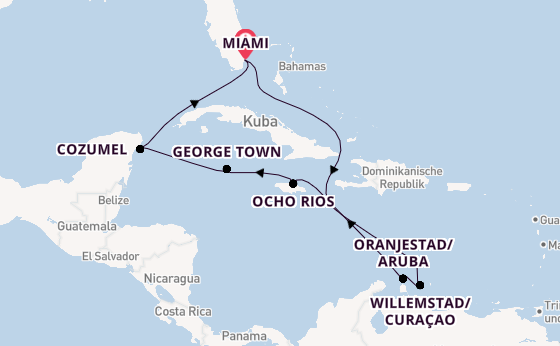 Karibik ab Miami auf der MSC Poesia