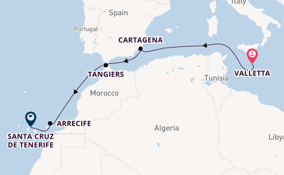Malta to The Canaries