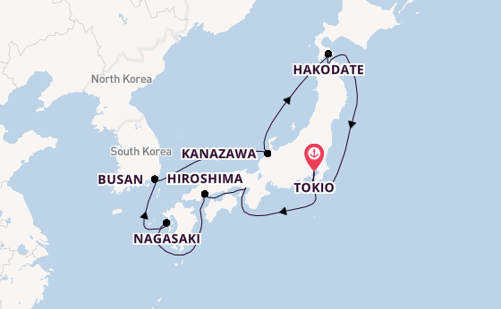 Japan vanaf Tokio, Japan met de Silver Moon