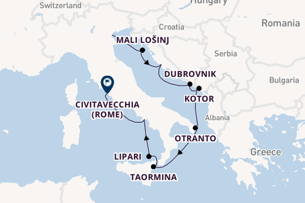 Middellandse Zee vanaf Venedig met de Star Clipper