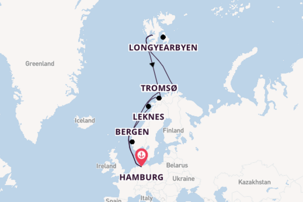 Noorwegen vanaf Hamburg, Duitsland met de MSC Preziosa