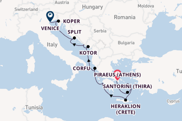 Eastern Mediterranean from Athens with the Norwegian Pearl