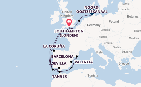 Engeland vanaf Southampton (Londen), Engeland met de Queen Victoria