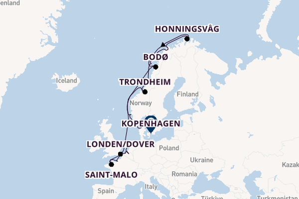 Noorwegen vanaf Hamburg, Duitsland met de Seabourn Quest