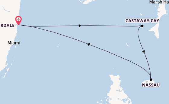 Caribbean vanaf Fort Lauderdale, Verenigde Staten met de Disney Destiny
