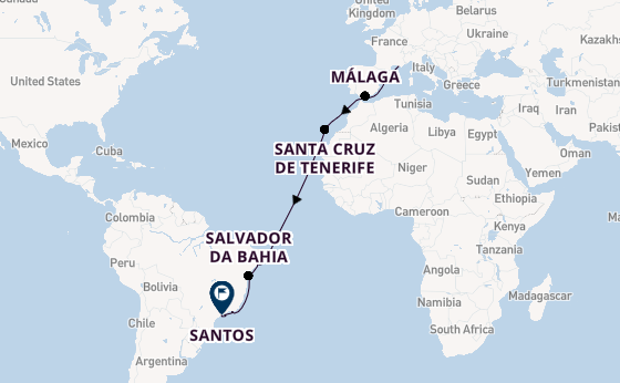 Transatlantic from Marseille, France with the MSC Virtuosa
