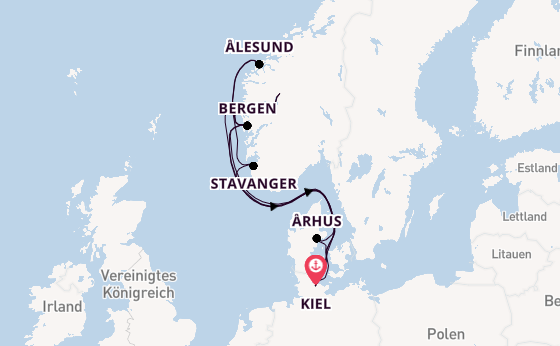 Norwegen ab Kiel, Deutschland auf AIDAnova