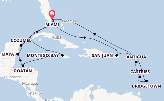 Karibik ab Miami auf der Queen Elizabeth