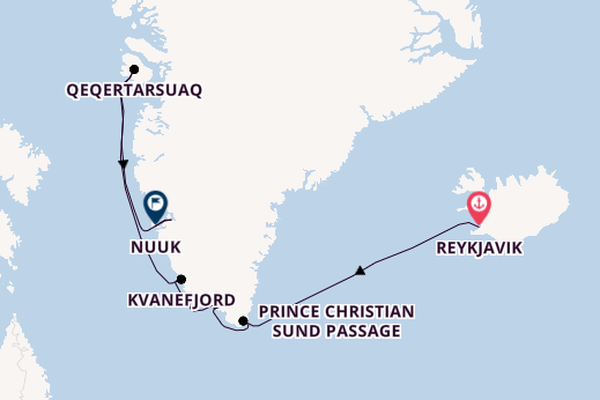 Arktis ab Reykjavik, Island auf der MS Fridtjof Nansen