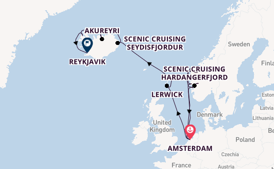 Norway from Amsterdam, Netherlands with the Zuiderdam