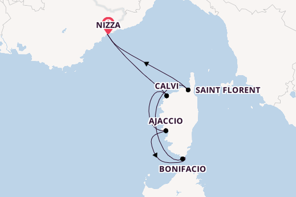 Westliches Mittelmeer ab Nizza, Frankreich auf der Le Ponant