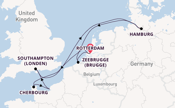 Engeland vanaf Rotterdam, Nederland met de MSC Preziosa