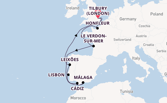 Trip with Ambassador Cruise Line from Tilbury (London)