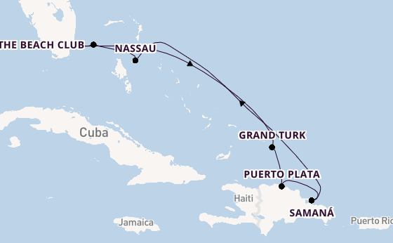 Caribbean from Miami, Florida with the Resilient Lady