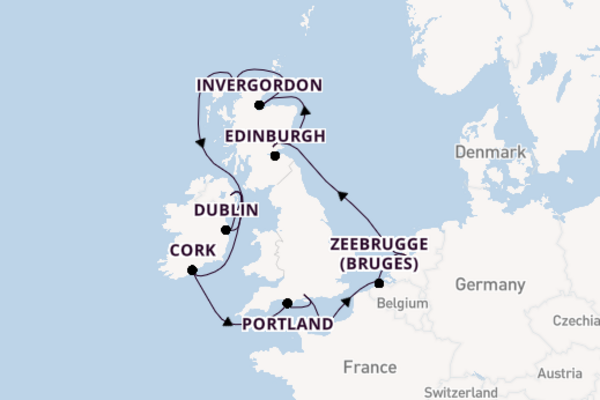 British Isles From Southampton with the Norwegian Star