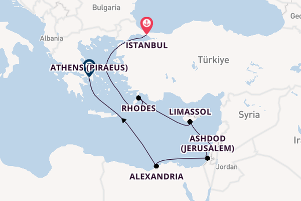 Eastern Mediterranean from Istanbul, Turkey with the Seven Seas Mariner