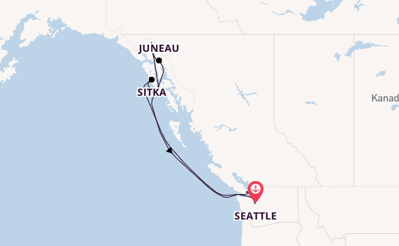 Alaska ab Seattle, USA auf der Anthem of the Seas