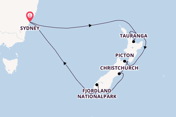 Neuseeland ab Sydney, Australien auf der Discovery Princess