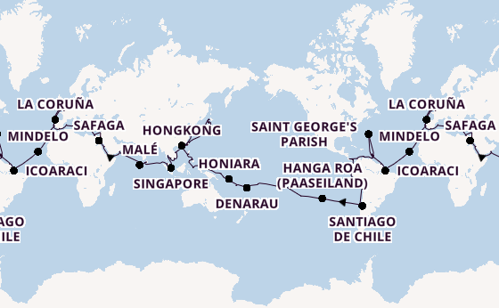 Wereldreizen vanaf Hamburg, Duitsland met de VASCO DA GAMA
