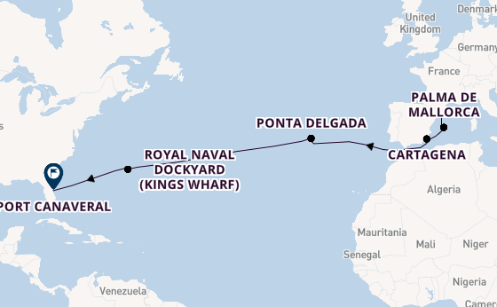 trans-Atlantisch vanaf Barcelona, Spanje met de Explorer of the Seas