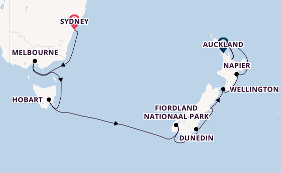 Australië en Nieuw-Zeeland vanaf Sydney, Australië met de Sapphire Princess