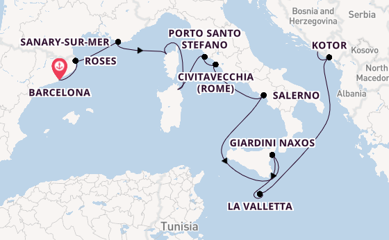Westelijke Middellandse Zee vanaf Barcelona, Spanje met de Seabourn Ovation
