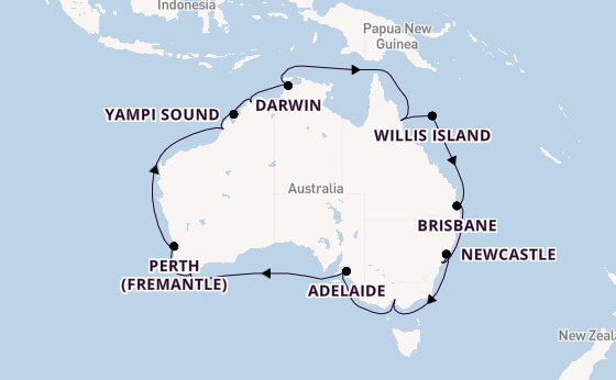 Australia from Sydney, Australia with the Crown Princess