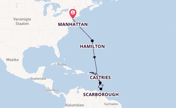 Karibik ab Manhattan, NY auf der Azamara Quest